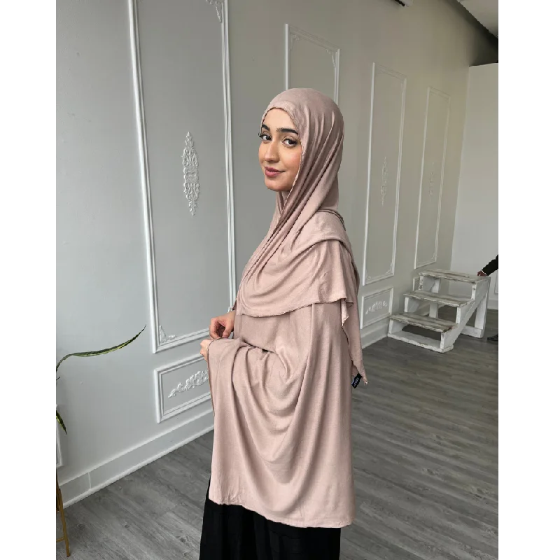 Jersey Hijab - Cappuccino Branded Jersey Tee