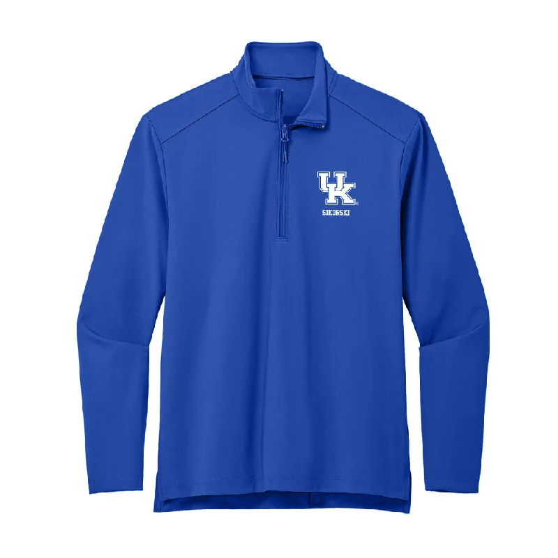 Kentucky - NCAA Women's Soccer : Anna Sikorski - Premium Quarter Zip Jacket Print Jacket Jacquard Jacket Embroidered Jacket