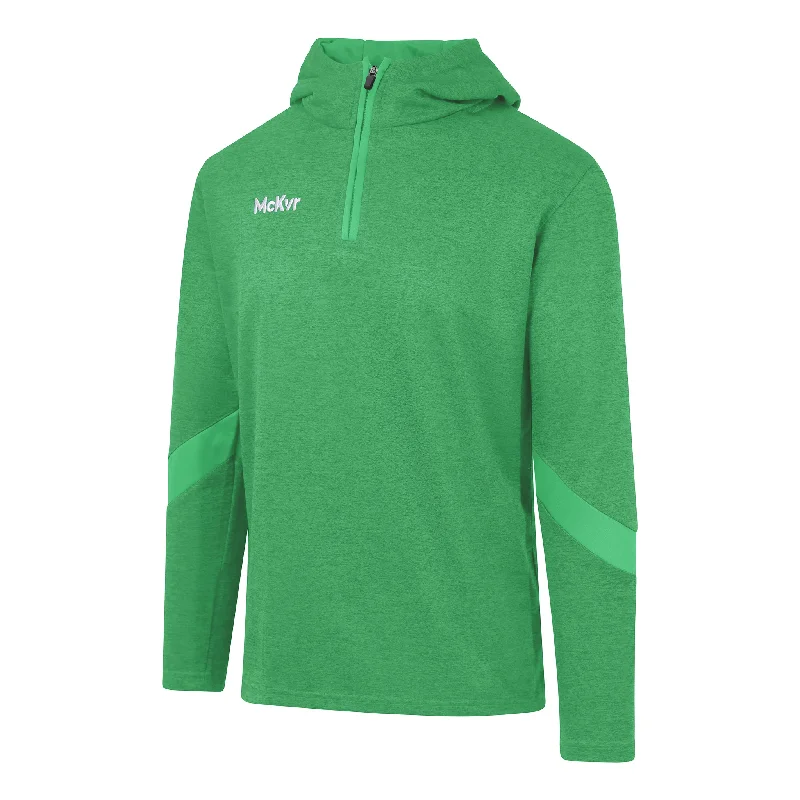 Mc Keever Core 22 1/4 Zip Hoodie - Adult - Green Hoodie with Pocket Utility Practical