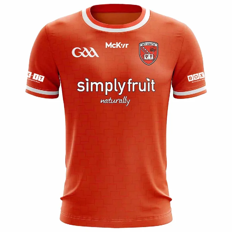 Mc Keever Armagh GAA Official Home Jersey - Adult - Orange/White Party Jersey Tee