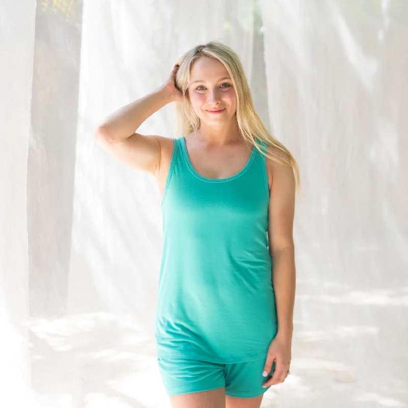 Women’s Tank Set in Caribbean strapless tank top