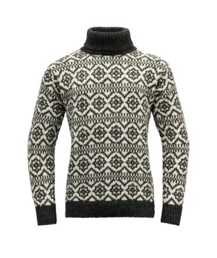 Devold - Hoddevik Wool High Neck Sweater - Anthracite Stylish Fashionable Trendy