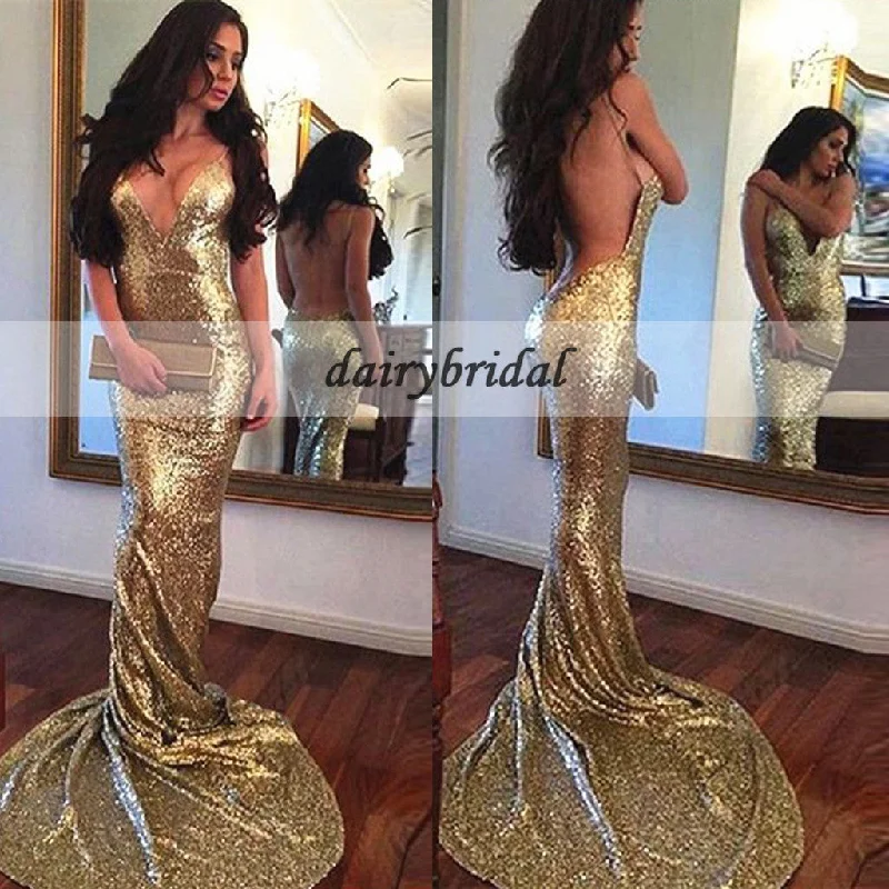 Sparkle Prom Dress, Sequin Prom Dress, Backless Prom Dress, Mermaid Prom Dress, Spaghetti Straps Prom Dress, D123 Tunics Top rated