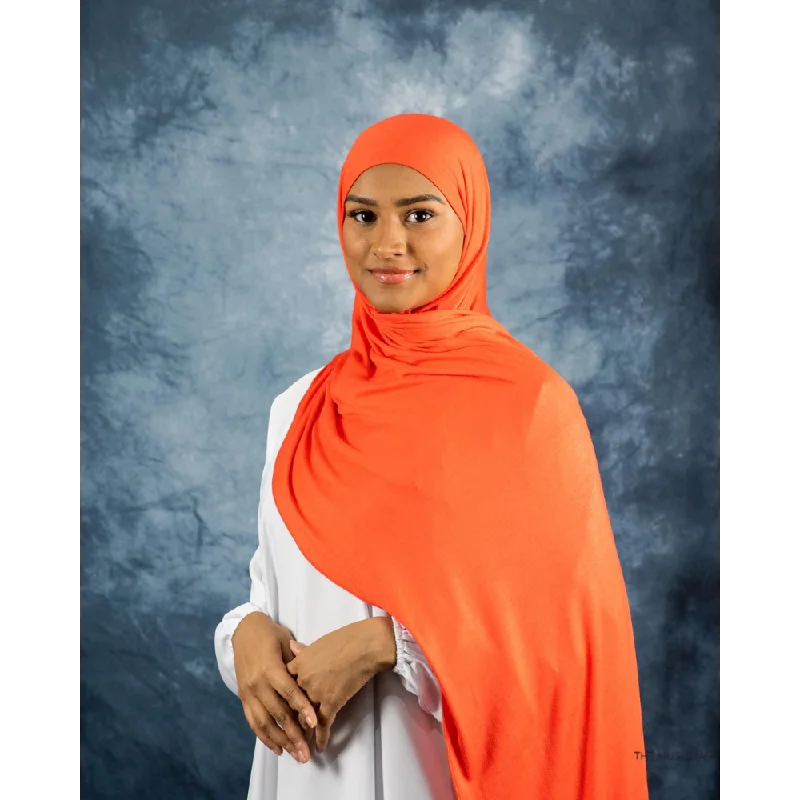 Fire Orange Jersey Hijab Exclusive Jersey Tee