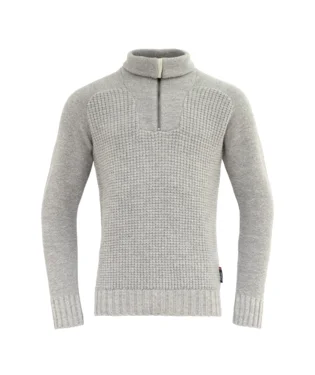 Devold - Bispen wool zip neck sweater - Grey Soft Cozy Warm