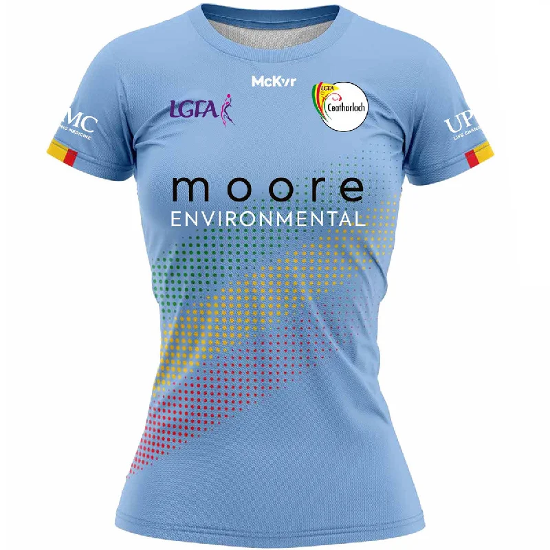 Mc Keever Carlow Ladies LGFA Official Training Jersey - Womens - Blue Off Shoulder Jersey Top