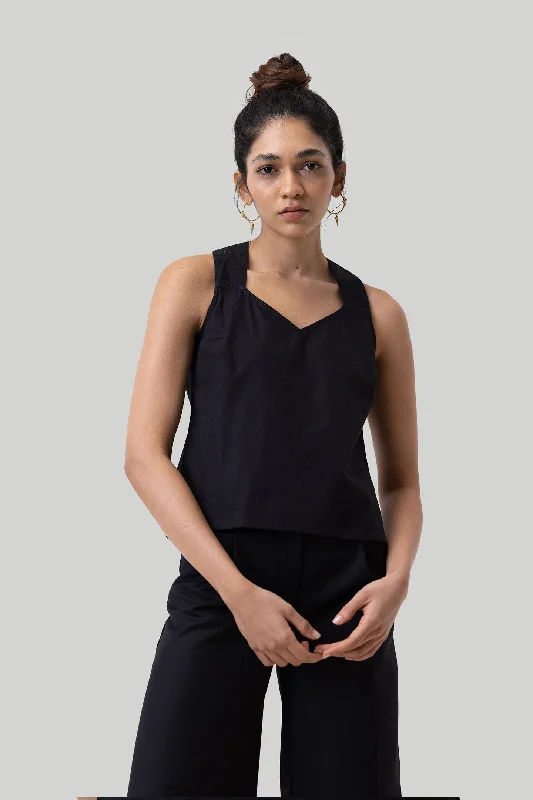 Crossback Tank Top in Black seamless tank top