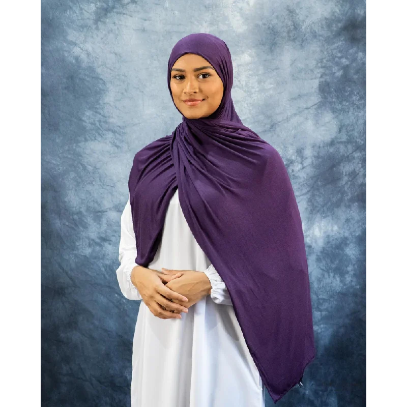 Eggplant Purple Jersey Hijab Chic Jersey Tee