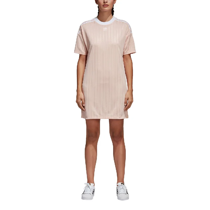 Adidas Women's Originals Trefoil Dress Pink/White Tunics Leisure comfortable