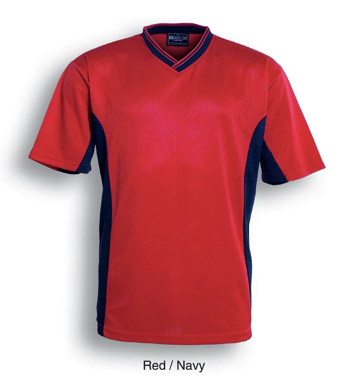 Adults Soccer Panel Jersey - Red/Navy One Shoulder Jersey Shirt