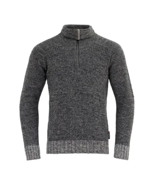 Devold - Bispen wool zip neck sweater - Ink Anti-Pilling Anti-Shrink Durable