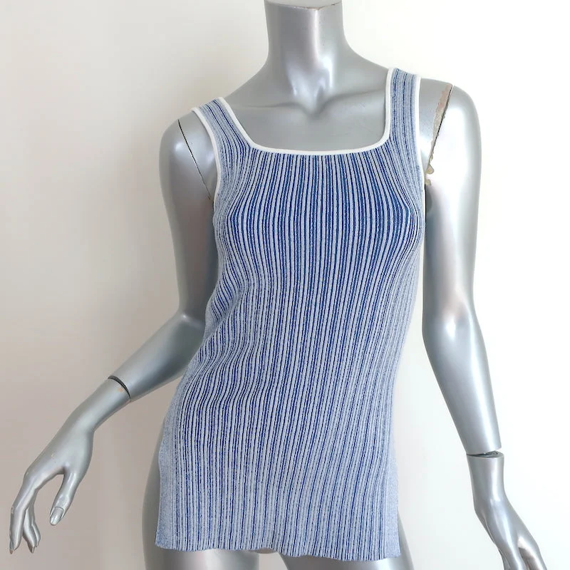 Club Monaco Seraphine Square Neck Striped Tank Top Blue Size Extra Small NEW sequin tank top