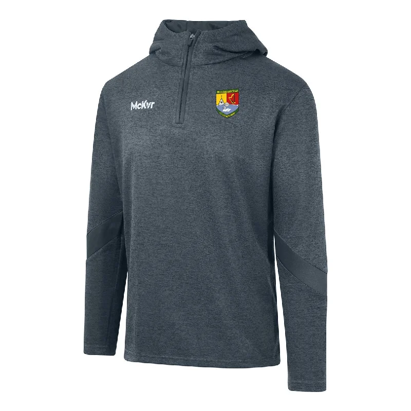 Mc Keever Carbery Rangers Core 22 1/4 Zip Hoodie - Adult - Charcoal Hoodie with Crew Neck Simple Timeless