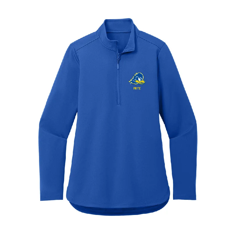 Delaware - NCAA Women's Soccer : Sarah Fritz - Women's Premium Quarter Zip Jacket Elasticated Jacket Padded Jacket Insulated Jacket