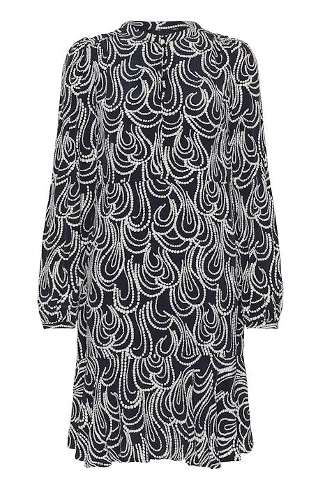 Part Two Philippa Navy Chain Print Dress Tunics Essential wardrobe