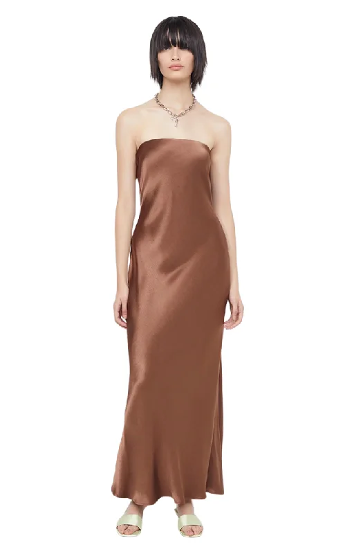 Moondance Strapless Dress - Chocolate Tunics Fleece cozy