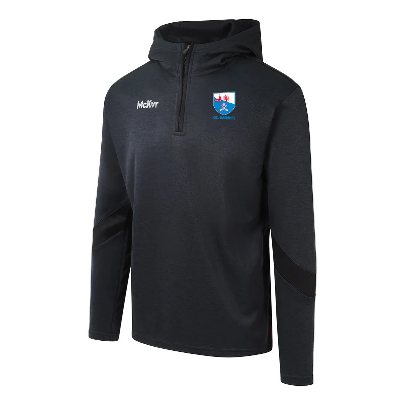 Mc Keever Kildorrery GAA Core 22 1/4 Zip Hoodie - Adult - Black Hoodie with Back Slit Movement Comfort