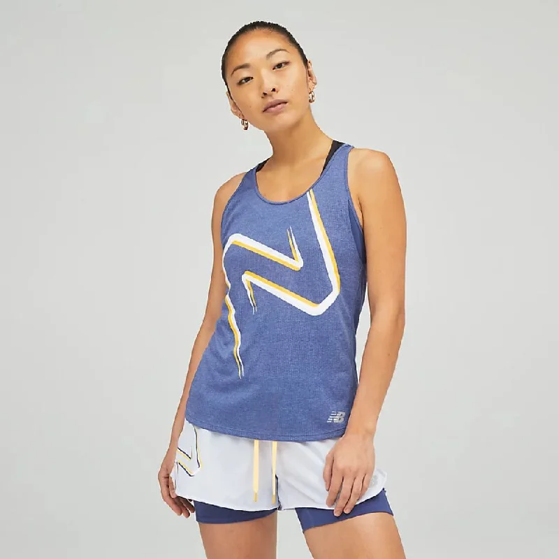 New Balance Printed Impact Run Sleeveless Tank strapless tank top