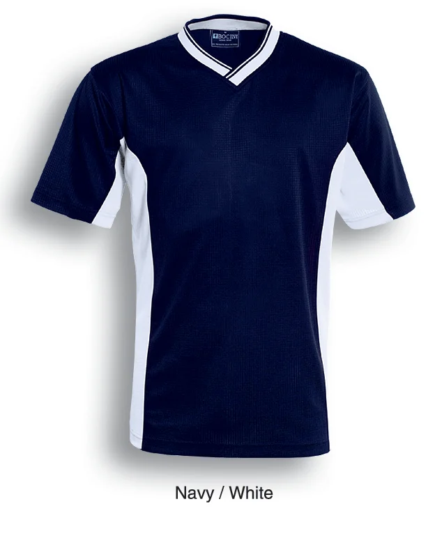 Adults Soccer Panel Jersey - Navy/White Boat Neck Jersey Shirt