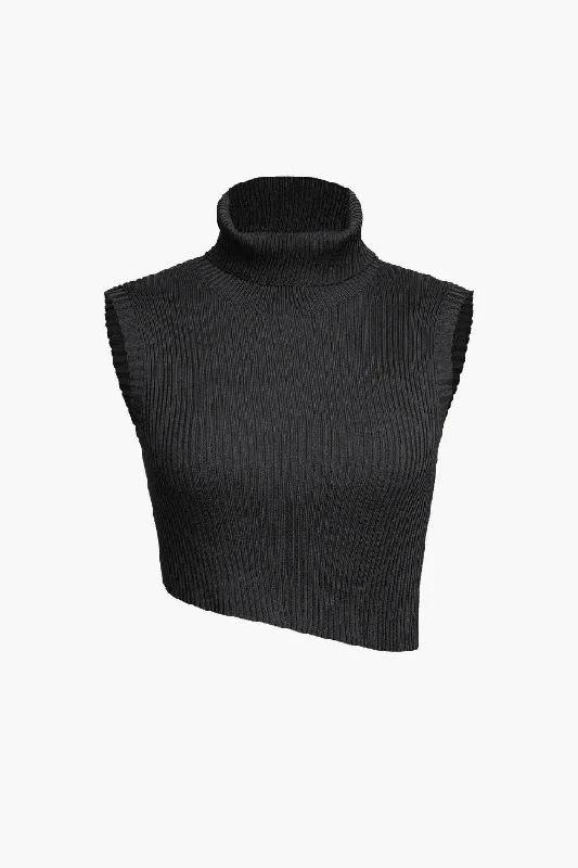 Turtleneck Ribbed Tank Top sexy tank top