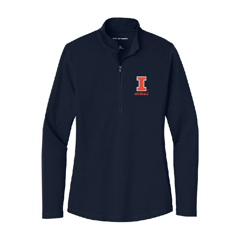 Illinois - NCAA Women's Soccer : Mya Archibald - Women's Lightweight Quarter Zip Jacket Jersey Jacket Tulle Jacket Batik Jacket