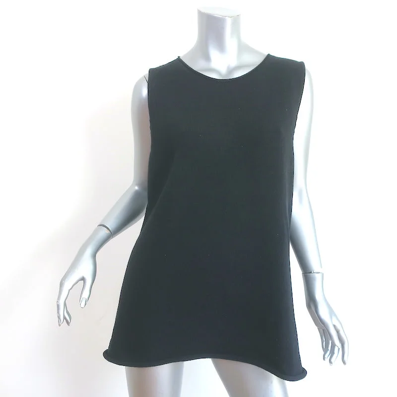 The Row Knit Tank Top Black Cotton-Blend Size Large summer tank top