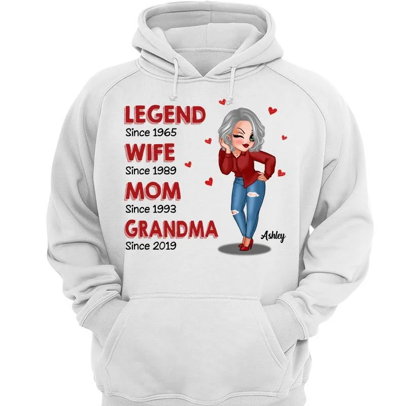 Sassy Woman Legend Wife Mom Grandma Personalized Hoodie Sweatshirt Hoodie Jacket Zipper Layering