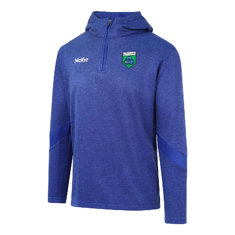 Mc Keever Rathcline GAA Core 22 1/4 Zip Hoodie - Adult - Royal Hoodie with Drawstring Waist Adjustable Fitted