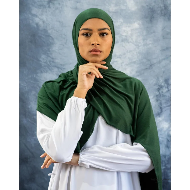 Jersey Hijab - Forest Green Glamorous Jersey Tee