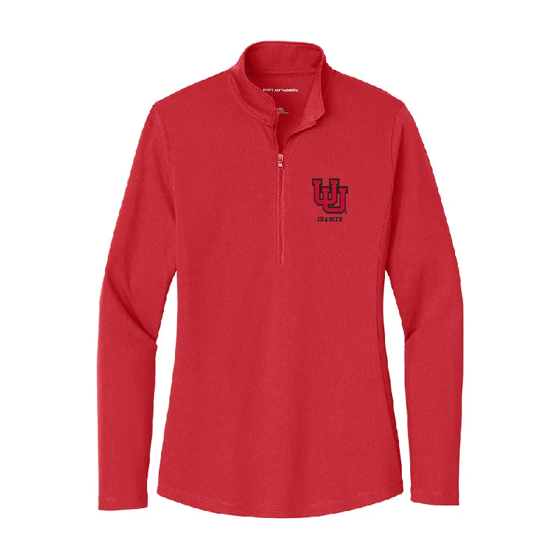 Utah - NCAA Women's Soccer : Maryn Granger - Women's Lightweight Quarter Zip Jacket Knit Jacket Woven Jacket Fleece Jacket