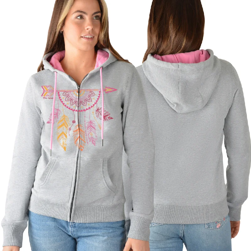 Pure Western Womens Dreamer Zip Up Hoodie Hoodie Crop Top Short Trendy