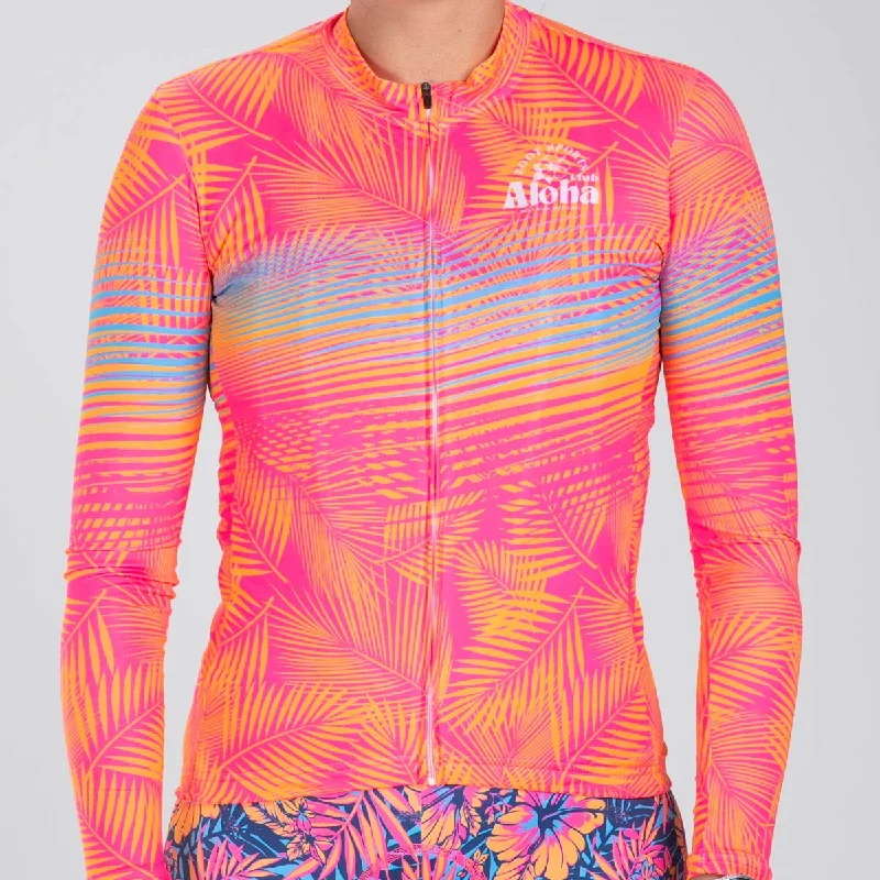 Womens LTD Cycle Sun Stop Longsleeve Jersey - Club Aloha Soft Jersey Shirt