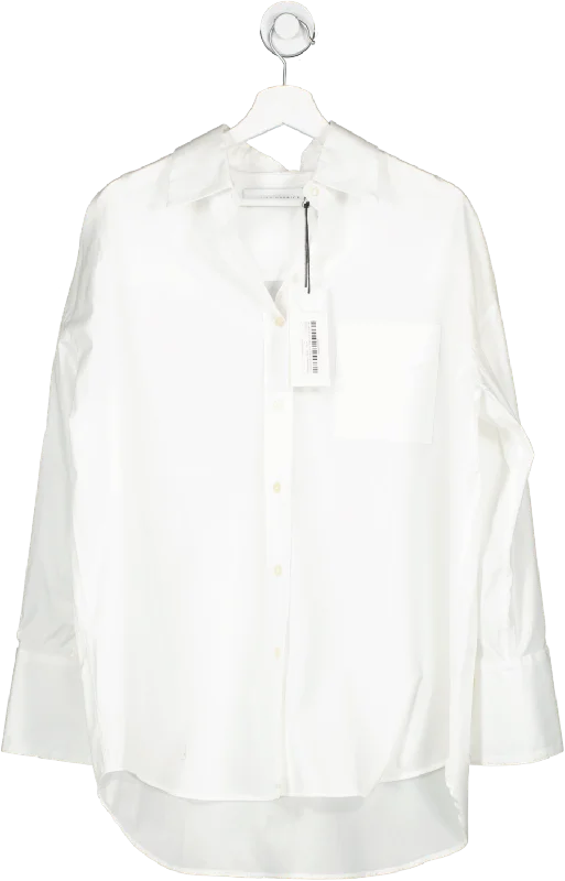 Blaize Caprice White The August Shirt UK 14 Mesh Blend Leather Blend Suede Blend