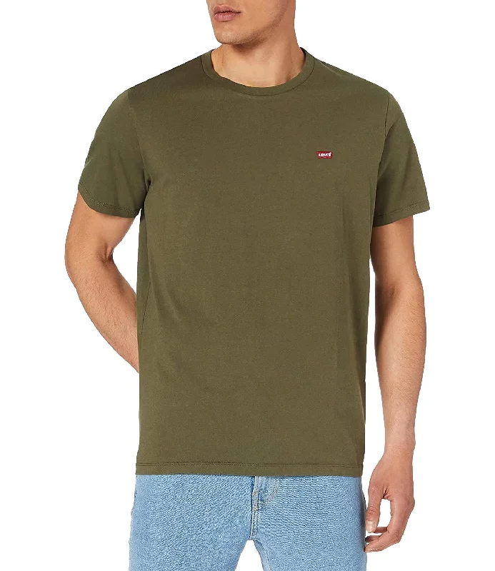 T-shirt verde militare uomo girocollo Hooded Caped Shawl Collar